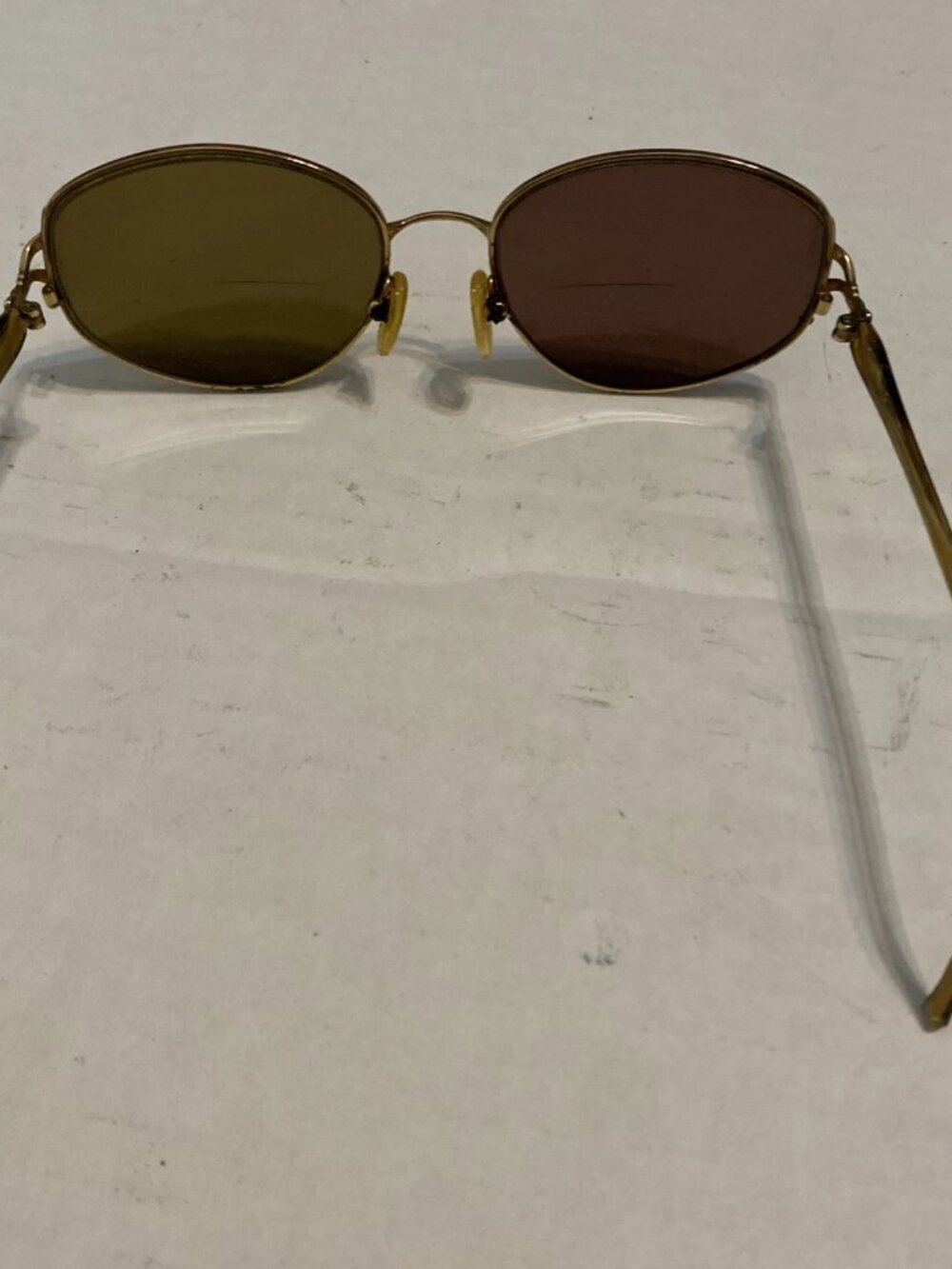VTG 1990s Helen Oval Gold Tone Sunglasses w Tortoise Shell Arms - Picture 5 of 8